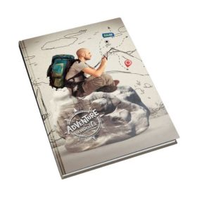   Beírókönyv, mintás, kemény fedeles, 96 lapos, A/4, vonalas, kockás, sima