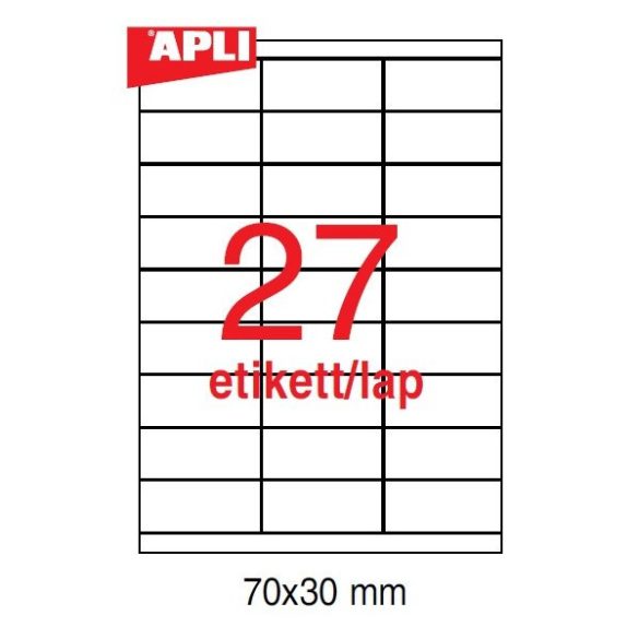 Etikett címke APLI -  70x30mm