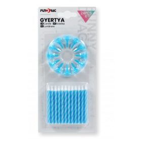 Tortagyertya , színes, 24 db+12 tartó