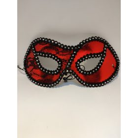 Fekete vagy piros díszes farsangi szemmaszk