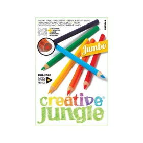   Színes ceruza Creative Jungle Jumbo, 12 db-os, háromszögletű