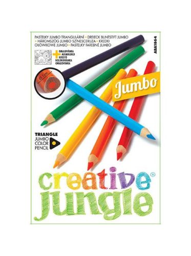 Színes ceruza Creative Jungle Jumbo, 12 db-os, háromszögletű