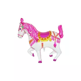 Fólia lufi, pink cirkuszi ló, kb. 80 cm