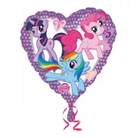 Fólia lufi, little pony szív alakú, 43 cm