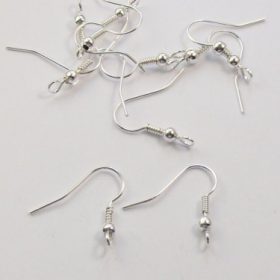 Fülbevaló alap golyós, 10 db/cs.