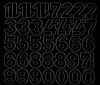 Öntapadós betűk vagy számok, 3 cm, különböző színekben