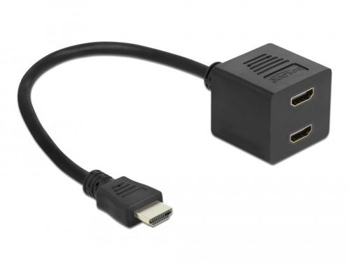 Adapter Elosztó HDMI-2xHDMI Delock (3Dtámogatás)