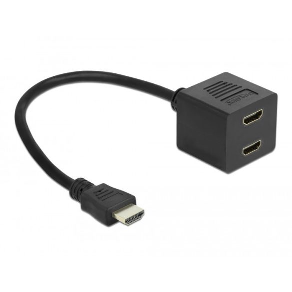Adapter Elosztó HDMI-2xHDMI Delock (3Dtámogatás)