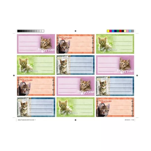 Füzetcímke Z mintás