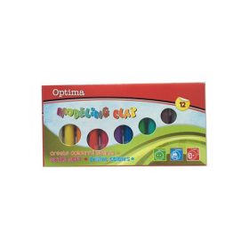 Gyurma OPTIMA színes 200 g 12 darabos