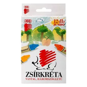   Zsírkréta ICO Süni Jumbo háromszögletű hegyezett 12 színű