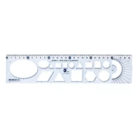 Sablon vonalzó OPTIMA kék 30cm