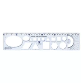 Sablon vonalzó OPTIMA kék 30cm