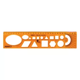 Sablon vonalzó OPTIMA narancssárga 30cm