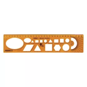 Sablon vonalzó OPTIMA narancssárga 30cm