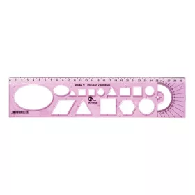 Sablon vonalzó OPTIMA pink 30cm
