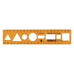 Sablon vonalzó OPTIMA narancssárga 20cm