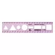 Sablon vonalzó OPTIMA pink 20cm