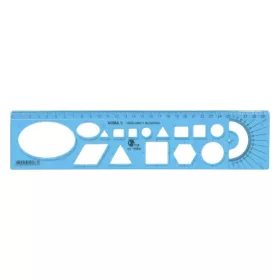 Sablon vonalzó OPTIMA hajlékony kék 30cm