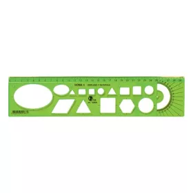 Sablon vonalzó OPTIMA hajlékony zöld 30cm