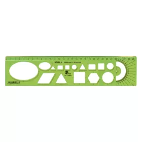 Sablon vonalzó OPTIMA hajlékony zöld 30cm