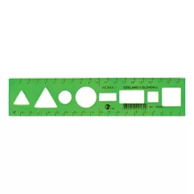 Sablon vonalzó OPTIMA hajlékony zöld 20cm