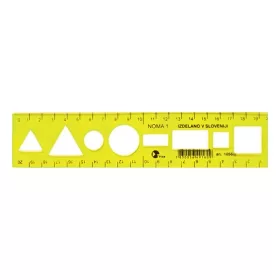 Sablon vonalzó OPTIMA hajlékony sárga 20cm