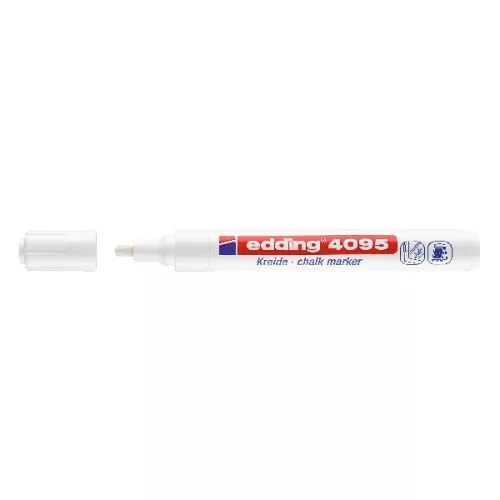 Folyékony kréta EDDING 4095 vágott 2-3 mm fehér