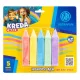 Táblakréta ASTRA FUN jumbo szögletes hegyezett 5 szín/bliszter