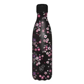 Kulacs duplafalú ARS UNA fém 500 ml Pearl Blossom Black