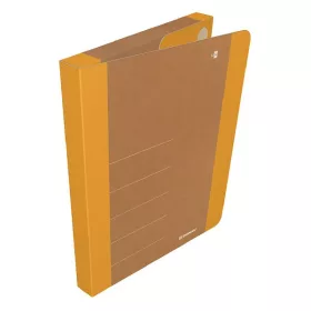   Füzetbox DONAU Life A/4 3 cm karton tépőzárral neon narancssárga-barna