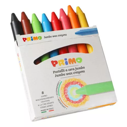 Zsírkréta PRIMO jumbo kerek hegyezett 8 darabos