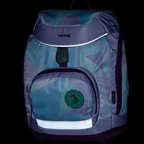 Iskolatáska szett OXY SHERPY 4 részes Unicorn tolltartóval, tornazsákkal és cserélhető matricával /2025