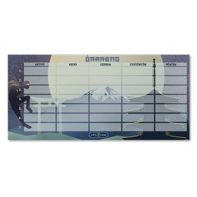 Órarend ARS UNA egylapos kétoldalas Ninjas in the Dark