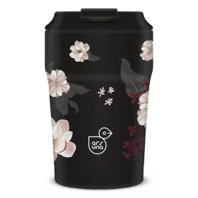 Thermo bögre ARS UNA 350 ml Flowery Black 5374