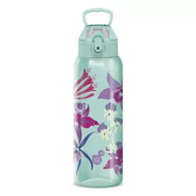   Kulacs duplafalú ARS UNA 3D műanyag BPA-mentes 700 ml Beach Flower-Green