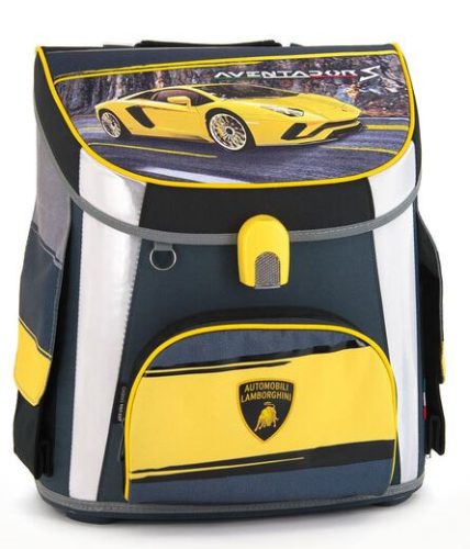 Iskolatáska ergonómikus Lamborghini sárga