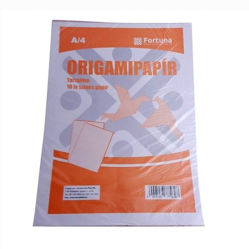 Origami papír A/4, 10 lap