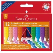 Zsírkréta Faber Castell Grip Jumbo radírozható 12klt