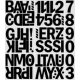 Öntapadós betű-szám csomag, 8 vagy 10 cm, különböző színekben