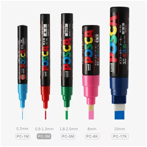 Posca toll - 1MR, 0,7 mm vegyes szín