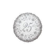 Fólia lufi, 25. házassági évfordulóra - 45 cm