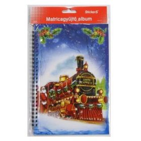 Matrica gyűjtő album, A/5 spirálozott karácsonyi mintás