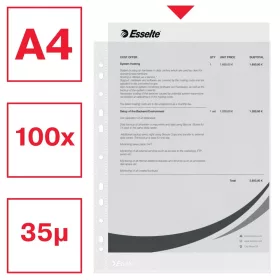  Genotherm lefűzhető, A4, 38-40 micron narancsos Esselte 16690 Classic 100 db/csomag