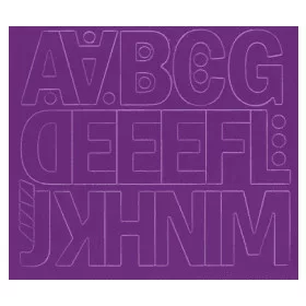   Öntapadós betűk, ABC első fele, 5 cm, különböző színekben