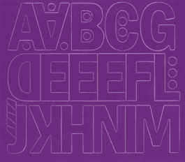 Öntapadós betűk, ABC első fele, 5 cm, különböző színekben