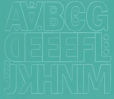 Öntapadós betűk, ABC első fele, 5 cm, különböző színekben