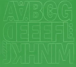 Öntapadós betűk, ABC első fele, 5 cm, különböző színekben