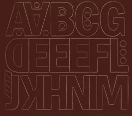 Öntapadós betűk, ABC első fele, 5 cm, különböző színekben