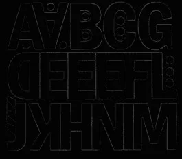 Öntapadós betűk, ABC első fele, 5 cm, különböző színekben
